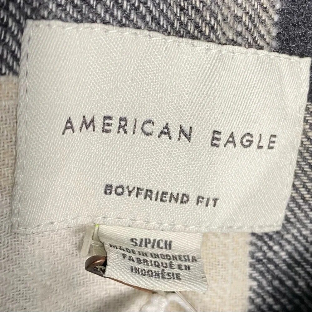 NWT American Eagle Boyfriend Fit Amazingly Soft Flannel Shirt Size S #1358 - Picture 6 of 12